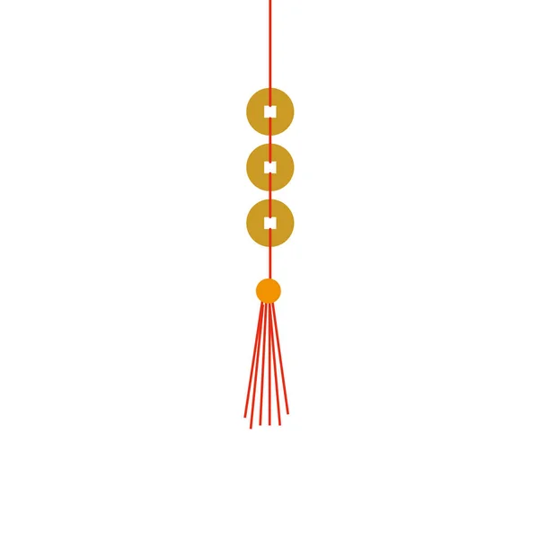 Chinese hanger decoratie geïsoleerd icoon — Stockvector