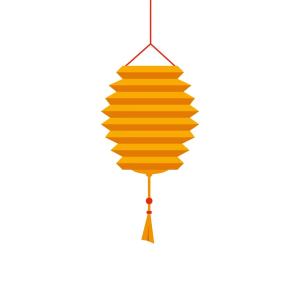 Kinesisk dekorativa lampa hängande ikon — Stock vektor