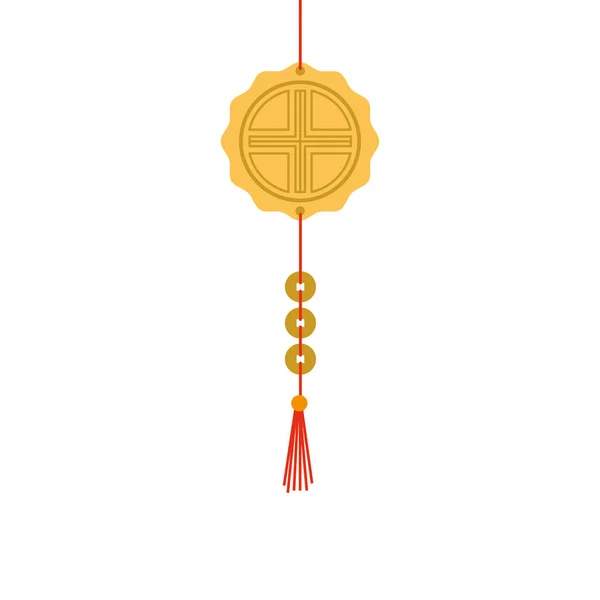 中国のマンダラ装飾的な吊り下げアイコン — ストックベクタ