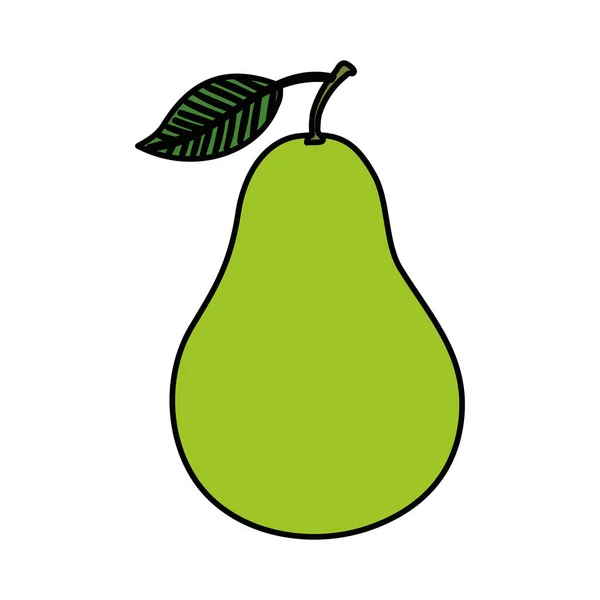 Fresh pear fruit nature icon — Stock Vector