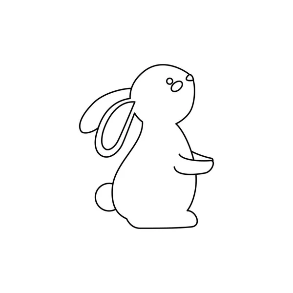 Personnage de lapin mignon et petit — Image vectorielle