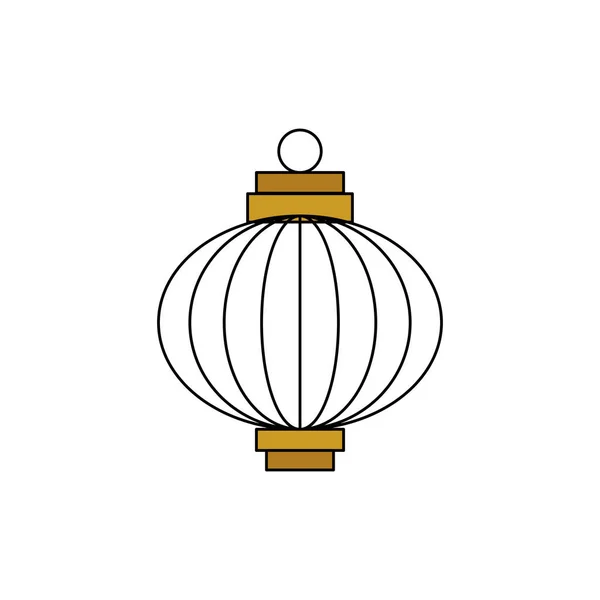 Chinese decoratieve lamp opknoping pictogram — Stockvector