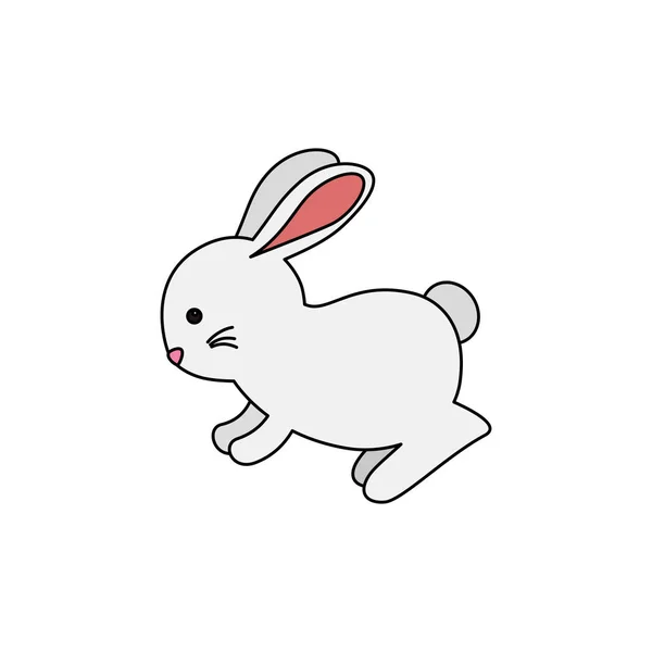 Şirin ve küçük tavşan karakteri — Stok Vektör