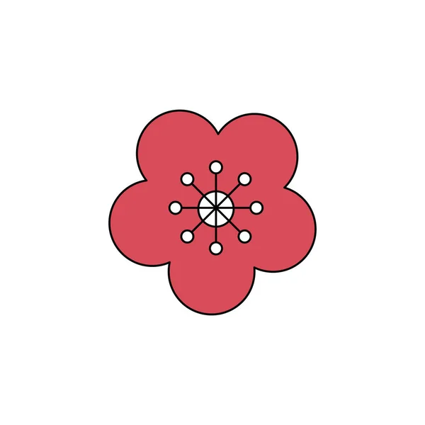 Cute decorative flower garden icon — Stock Vector