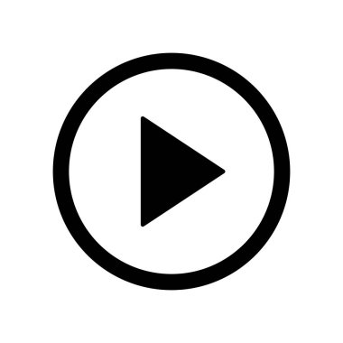 oynatma düğmesi arayüzü izole simgesi