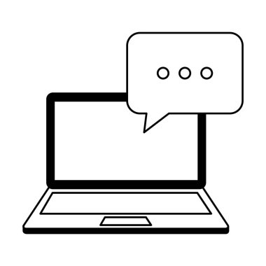 dizüstü bilgisayarınızla konuşma balonu