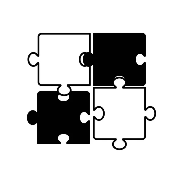 Pezzi del gioco puzzle icona isolata — Vettoriale Stock