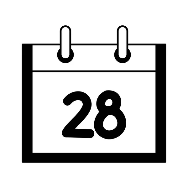 Calendario recordatorio fecha icono aislado — Vector de stock