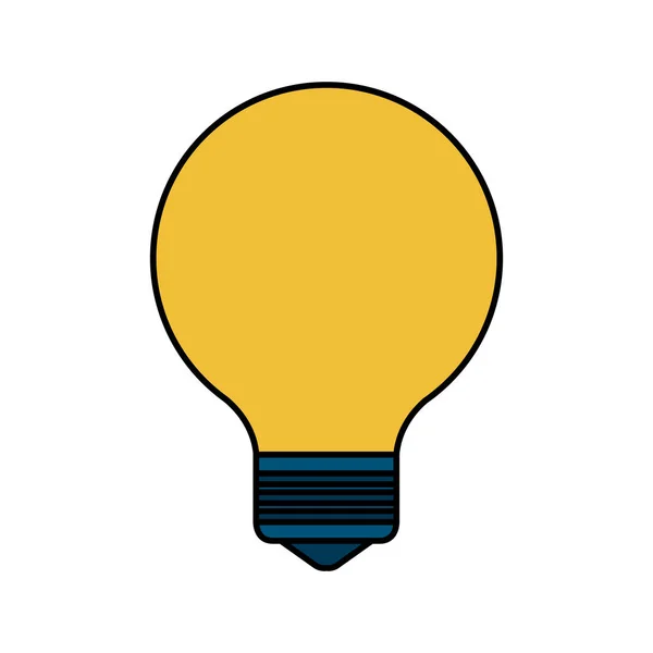 Luz da lâmpada pensar ícone ideia — Vetor de Stock