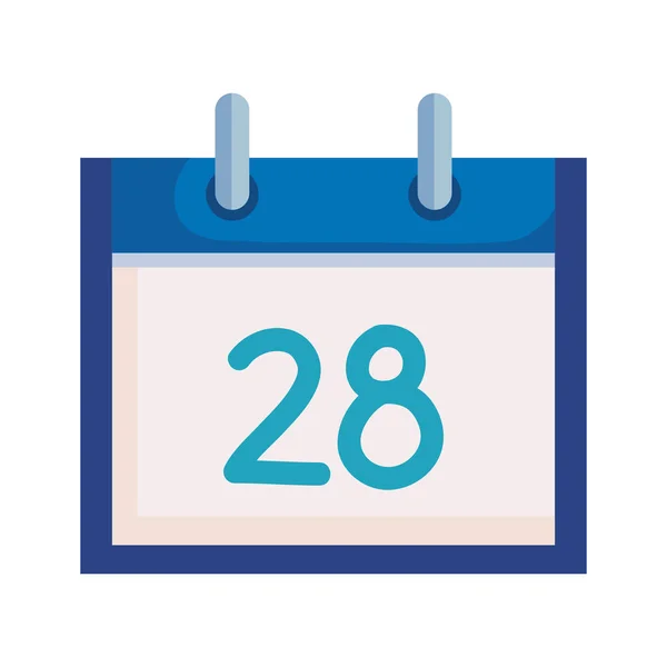 Дата нагадування календаря ізольована піктограма — стоковий вектор