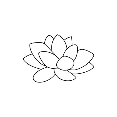 sevimli nilüfer çiçeği izole simge