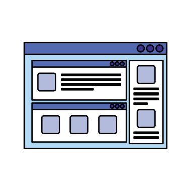 Web sayfası şablonu izole edilmiş simgesi