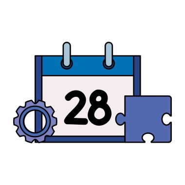 dişli ve bulmaca ile takvim hatırlatma