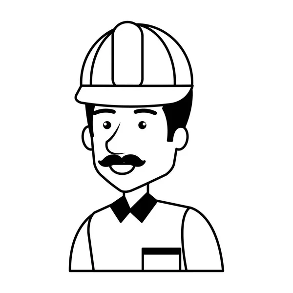 Constructor constructor con carácter casco — Archivo Imágenes Vectoriales