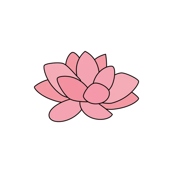 Roztomilá ikona pro Lotus Flower — Stockový vektor