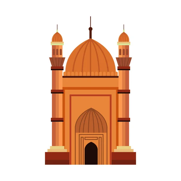 Badshahi moschea edificio palazzo icona — Vettoriale Stock