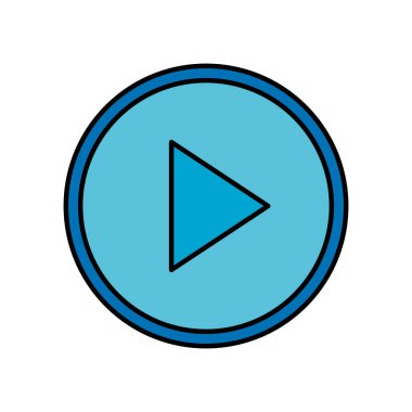 oynatma düğmesi arayüzü izole simgesi