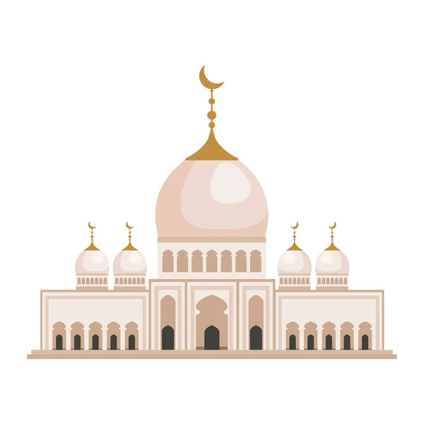 Taj mahal ícone do edifício mesquita — Vetor de Stock