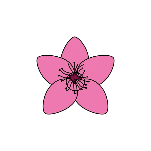 Schattig decoratieve bloementuin pictogram — Stockvector