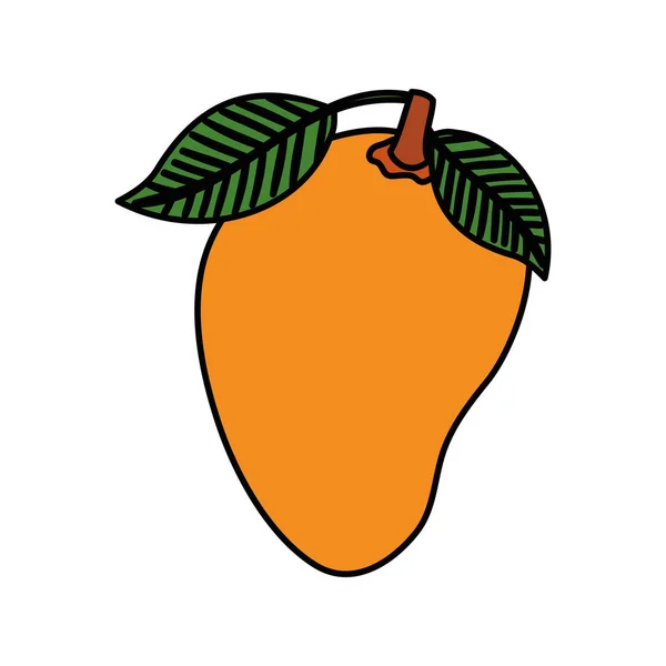 Mango fresco fruta naturaleza icono — Archivo Imágenes Vectoriales