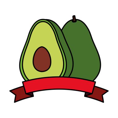 kurdele mühür damgalı taze avokado sebze