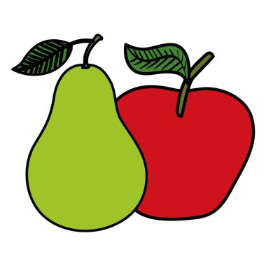 taze armut ve elma meyve doğa