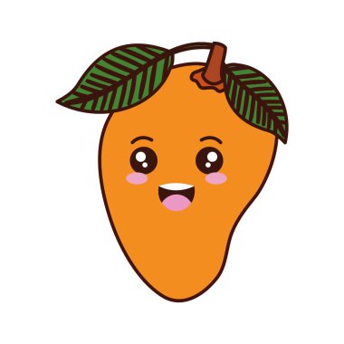 taze mango meyve kawaii karakterler
