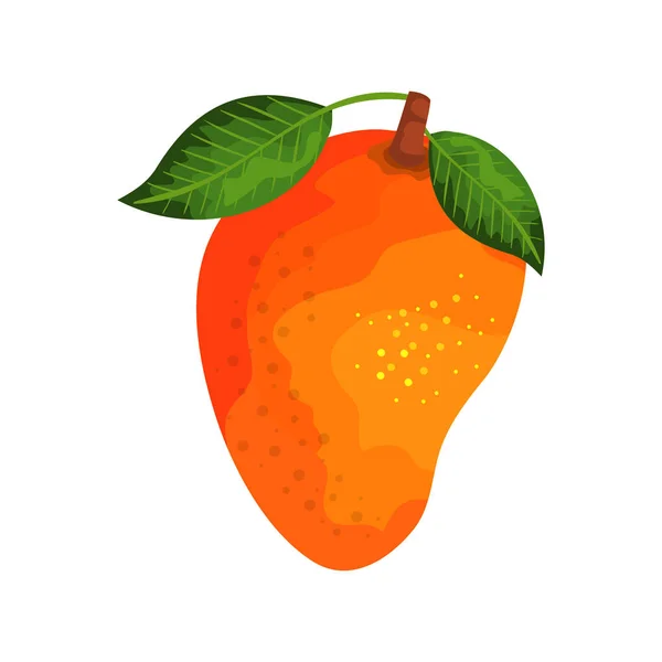 Mango fresco fruta naturaleza icono — Vector de stock