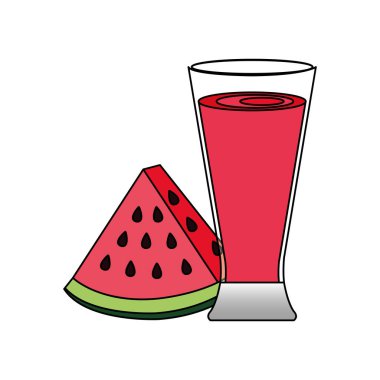 tatlı karpuz meyve suyu ile cam