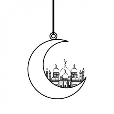 ay tac mahal cami binası ile asılı