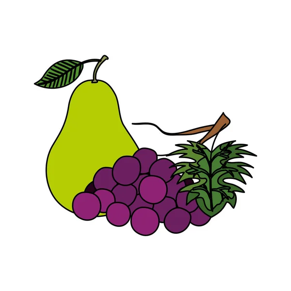 Ομάδα φρέσκων φρούτων φύση — Διανυσματικό Αρχείο