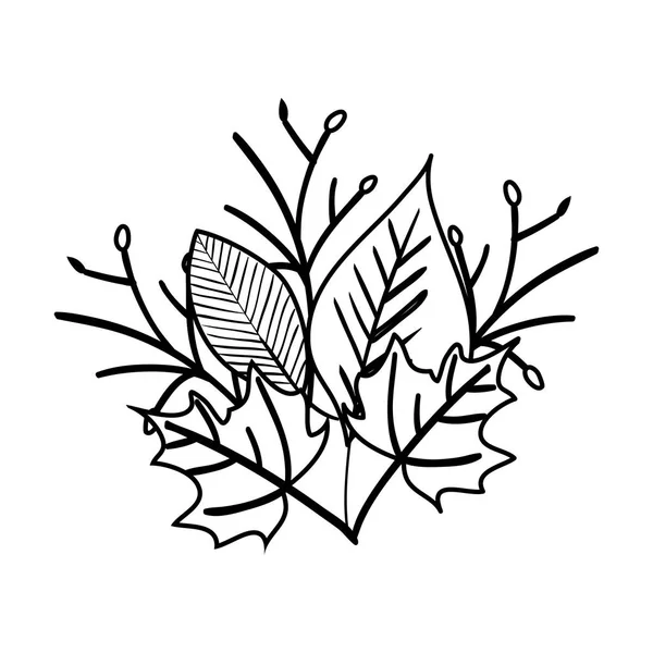 sonbahar dalı ve kuru akçaağaç yaprağı dekorasyon