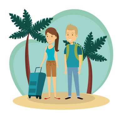 plaj karakterleri genç aşıklar çift