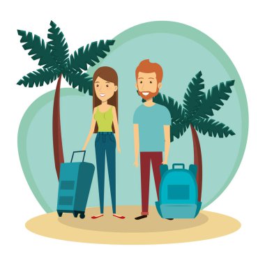 plaj karakterleri genç aşıklar çift