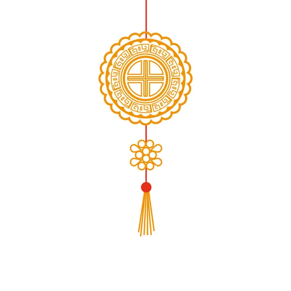 Китайская мандала-икона висит — стоковый вектор