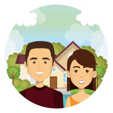 genç aşıklar çift açık ev karakterleri