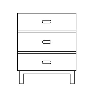 İzole mobilya vektör tasarımı