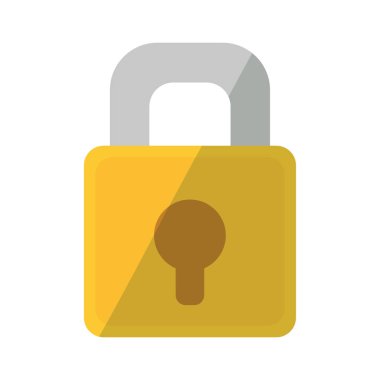 İzole asma kilit vektör tasarımı