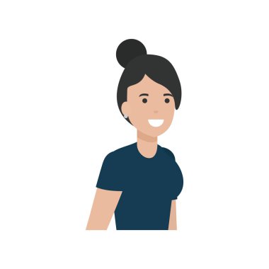 İzole edilmiş Avatar kadın vektör tasarımı