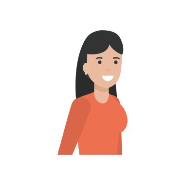 İzole edilmiş Avatar kadın vektör tasarımı