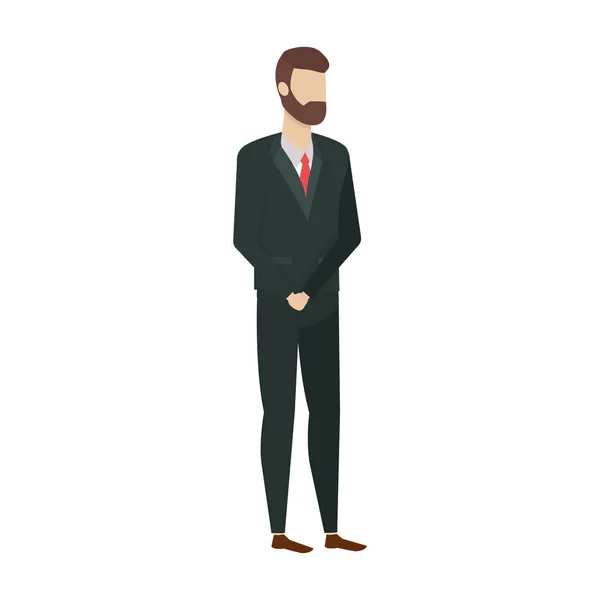 Diseño de dibujos animados avatar hombre de negocios — Vector de stock