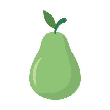 İzole armut meyve vektör tasarımı