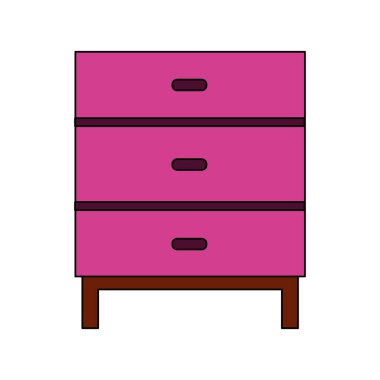 İzole mobilya vektör tasarımı