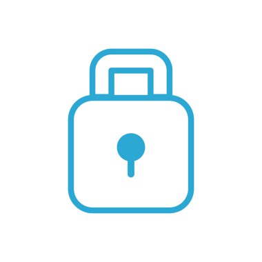 İzole asma kilit vektör tasarımı