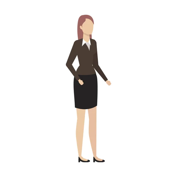 Business Woman avatar cartoon ontwerp — Stockvector