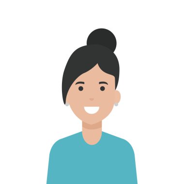 İzole edilmiş Avatar kadın vektör tasarımı