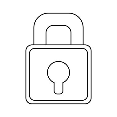 İzole asma kilit vektör tasarımı