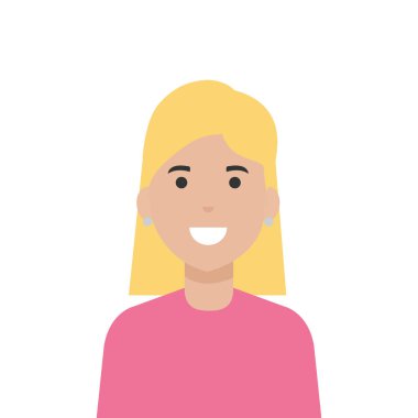 İzole edilmiş Avatar kadın vektör tasarımı