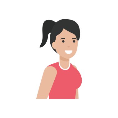 İzole edilmiş Avatar kadın vektör tasarımı