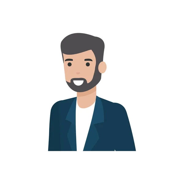 Diseño de vector de hombre avatar aislado — Vector de stock